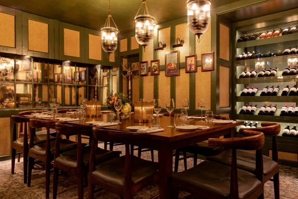 The dining room at Trishna in Marylebone, London.