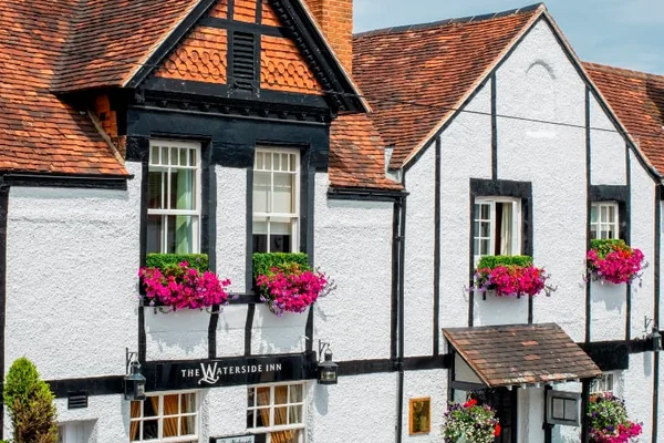 The exterior of the Waterside Inn in Bray