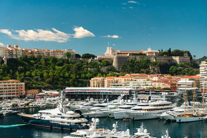 Yachts in Monaco harbour