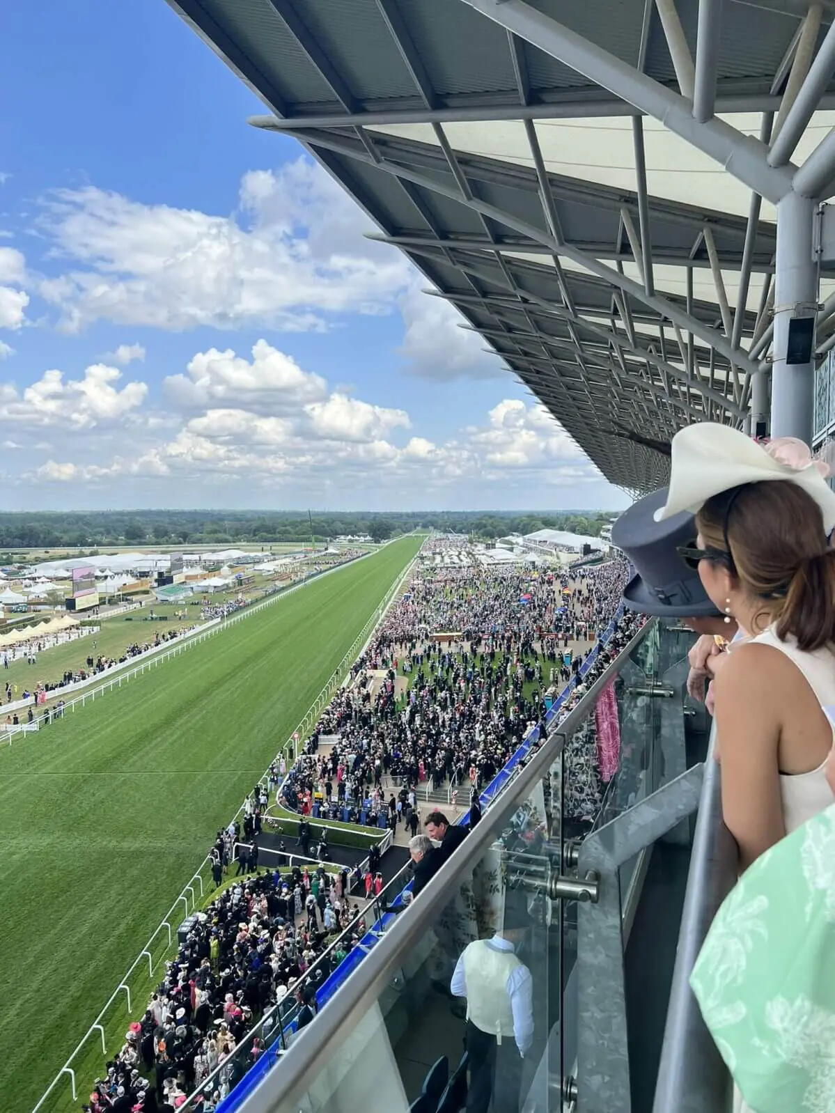 Views of the racetrack from the panoramic restaurant