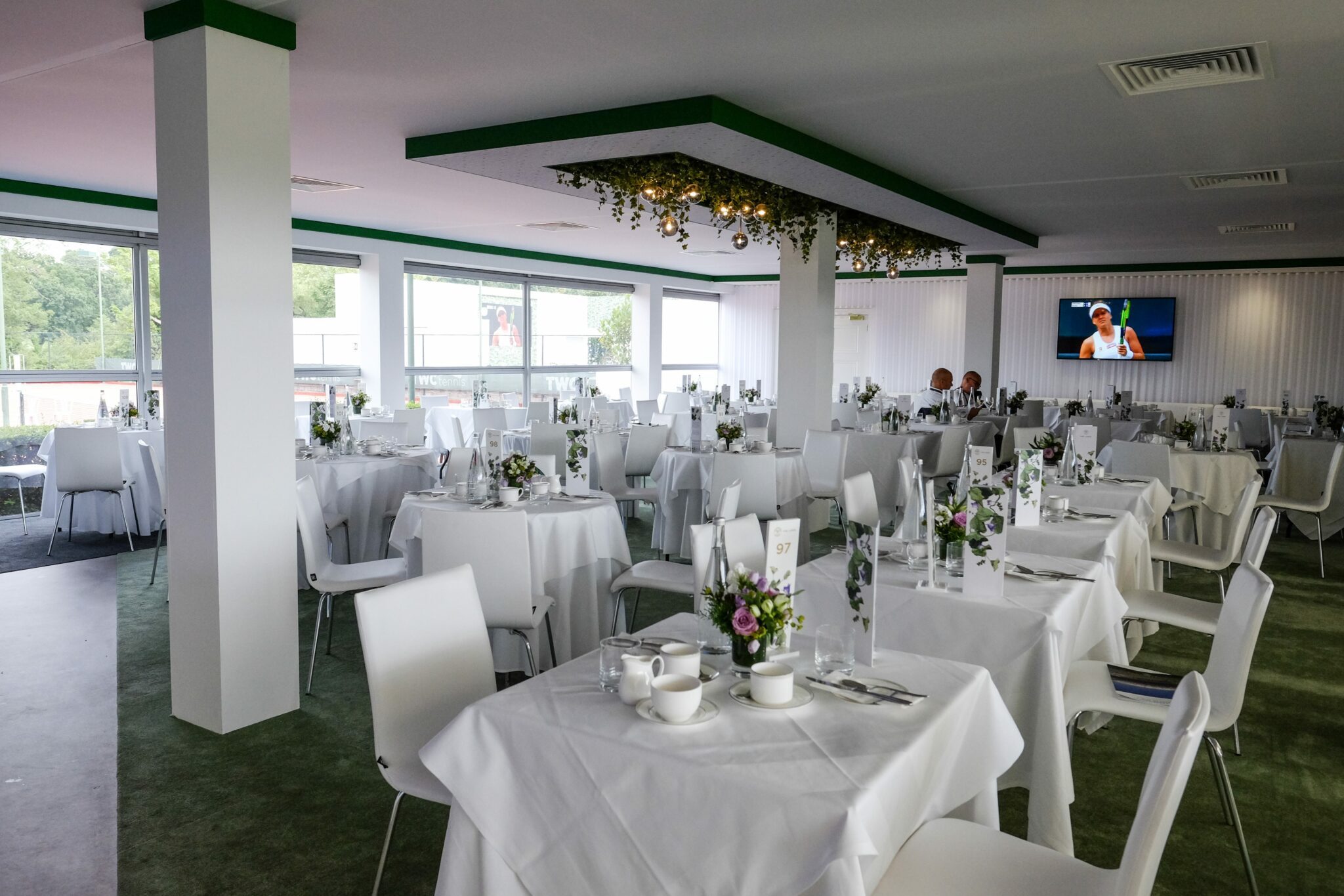 Image of the the indoor seating area at Wimbledon