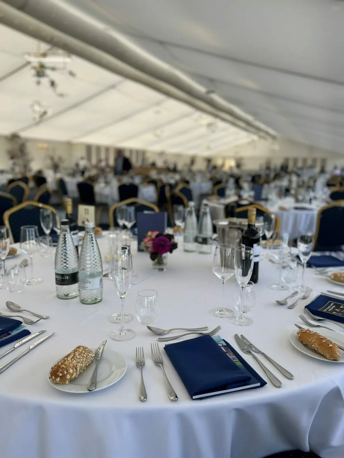 The Furlong restaurant, tables laid for service awaiting guests' arrival