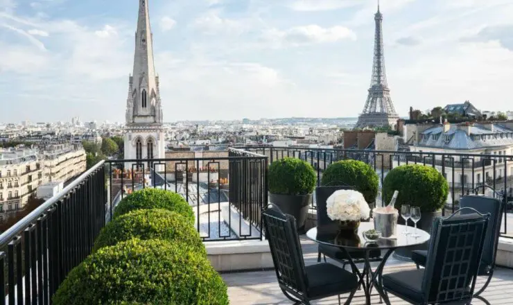 Hotel balcony in paris