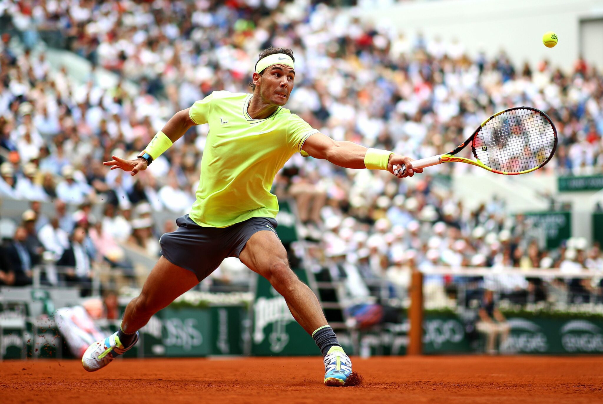 Image of Nadal playing tennis at the French Open