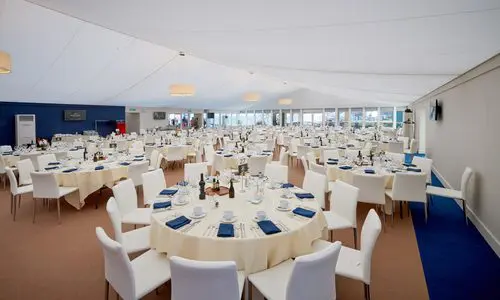 Tiger Roll Suite at Aintree with tables laid for service