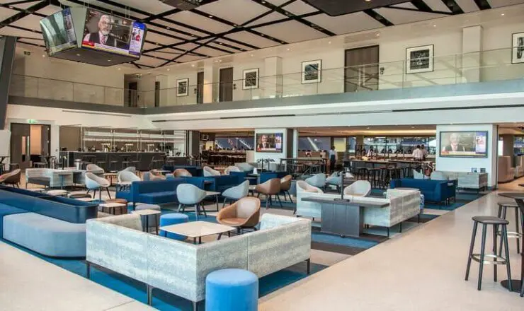luxury bar lounge area at Tottenham Hotspur Stadium