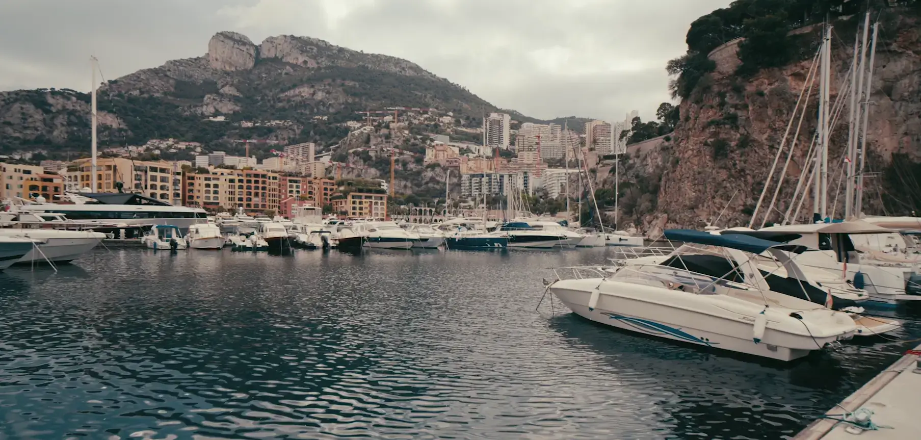 Yachts on the harbour at Monaco